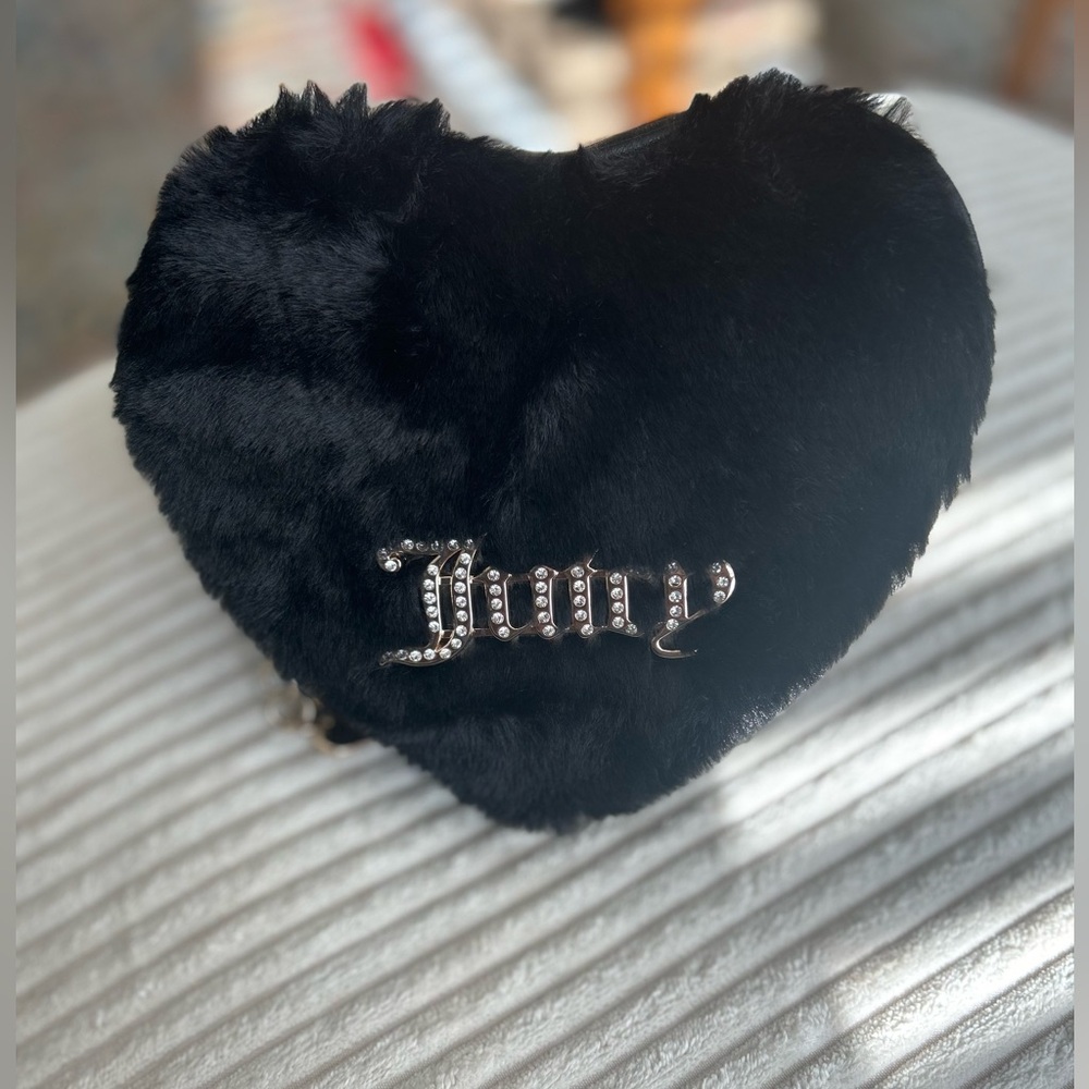 Juicy Couture Fluffy Crossbody in “Liquorice”